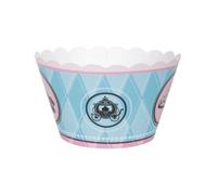 Unique Party Fairytale Princess Cupcake Wrappers (Pack Of 12) Pink/teal (One Size)