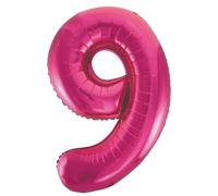 Unique Party Giant Number 9 Balloon, Pink, 86cm