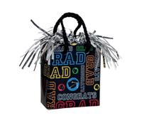 Unique Party Gift Bag Graduation Balloon Weight Centrepiece Silver/black/blue (One Size)
