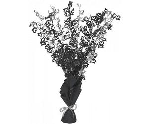 Unique Party Glitz 13Th Birthday Balloon Weight Centrepiece Black/silver (One Size)
