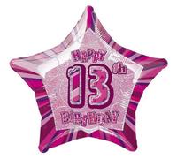 Unique Party Glitz 13Th Birthday Foil Balloon Pink (One Size)