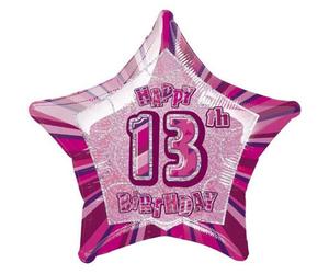 Unique Party Glitz 13Th Birthday Foil Balloon Pink (One Size)