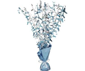 Unique Party Glitz 1St Birthday Balloon Weight Centrepiece Blue/silver (One Size)