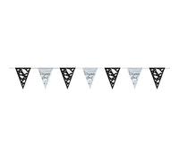 Unique Party Graduation Bunting Banner - 2.74 m -"Congrats Grad" Party Banner,Black/White,9',91081