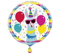Unique Party Happy Birthday Foil Llama Foil Balloon Multicoloured (One Size)