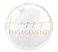 Unique Party Happy Engagement Foil Balloon (One Size) (White)