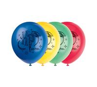 Unique 23585 Harry Potter Latex Balloons-30 cm Party-Pack of 8, Multicolour, 12"