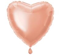 Unique Party Heart Foil Balloon, Rose Gold, 45cm