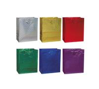 Unique Party Holographic Gift Bag (Pack of 6) Unique Party Multicolor
