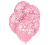 Unique Party Its A Latex Shower Balloons (Pack of 5) in Pink Unique Party Pink