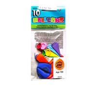 Unique Party Latex 100Th Birthday Balloons (Pack Of 10) Multicoloured (One Size)