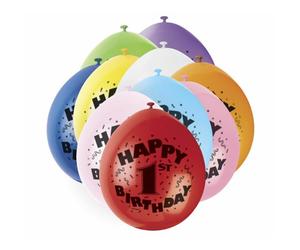 Unique Party Latex 1St Birthday Balloons Multicoloured (One Size)