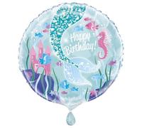 Unique Party Mermaid Foil Balloon Blue/pink (One Size)