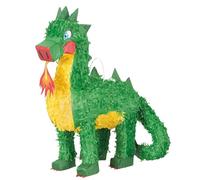 Unique Party Multicolor Dragon 3D Pinata - Fantasy Themed, Plastic, 41cm x 48cm, Perfect for Birthdays and All Ages