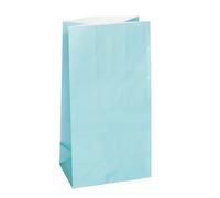 Vibrant Powder Blue Paper Party Bags (25cm x 13cm) 12 Count - Perfect for Celebrations and Events