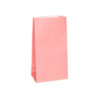 Vibrant Lovely Pink Paper Party Bags (25cm x 13cm) 12 Count - Perfect for Celebrations and Events