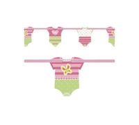 Unique Party Paper Polka Dot Baby Shower Garland Pink/green/white (One Size)