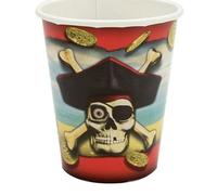 Unique Party Pirates Bounty Paper Party Cup (Pack Of 8) Multicoloured (One Size)