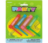 Unique Party Plain Noisemaker (Pack Of 4) Multicoloured (One Size)