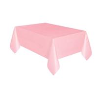 Unique Party Plastic Plain Tablecloth Light Pink (One Size)