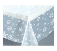 Unique Party Plastic Snowflake Party Table Cover Clear (One Size)