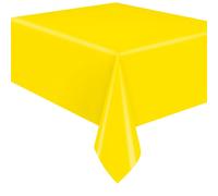 Unique Party Plastic Table Cover, Neon Yellow, 1.37 x 2.74m