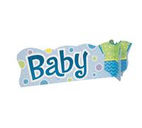 Unique Party Polka Dot Baby Shower Table Decoration Blue (One Size)