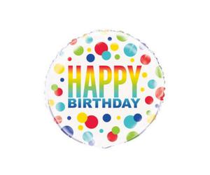 Unique Party Polka Dot Birthday Foil Balloon Rainbow (One Size)