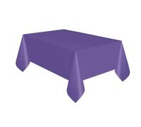 Unique Party Solid Neon Purple Rectangular Plastic Table Cover (137cm x 274cm) 1 Count - Elegant & Durable Tablecloth for Parties, Events, and Home Use (Pack of 6)