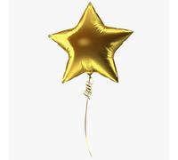 Unique Party Foil Helium Balloon 53321 - 20" Gold Star