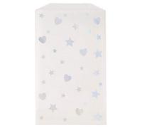 Unique Party Stars & Hearts Treat Bag (Pack Of 8) Grey/white (One Size)