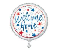Unique Party Stars Welcome Home Foil Balloon White/blue/red (One Size)