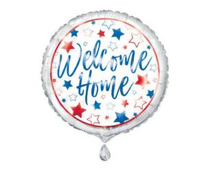 Unique Party Stars Welcome Home Foil Balloon White/blue/red (One Size)