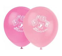 Unique Party Stitching Clothes Line Baby Shower Balloon (Pack Of 2) Pink/white (One Size)
