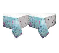 Unique Party Underwater Mermaid Rectangular Plastic Table Cover | 1 Pc.,54" x 84" (Pack of 2)