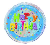 Unique Party Wacky Prism Happy Birthday Foil Balloon Multicoloured (One Size)