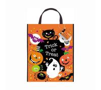 Unique Party Women's Spooky Smiles Halloween Tote Bag in Orange Unique Party Orange One Size