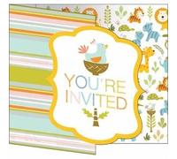 Unique Party You´re Invited Jungle Animals Invitations (Pack of 8) Unique Party Multicolor