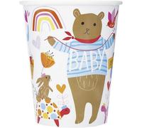 Unique Party Zoo Baby Shower Party Cup (Pack Of 8) White/brown (One Size)