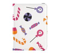 Unique Passport and Vaccine Card Holder Set for Girls Boys Women and Men,Travel Gift All Saints' Day Happy Halloween Candy, Multicolor, One Size, Casual