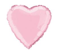 Unique Pastel Pink Solid Heart Foil Balloon 18"