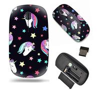 Unique Pattern Optical Mice Mobile Wireless Mouse 2.4G Portable for Notebook, PC, Laptop, Computer - Colorful Kids Pattern.