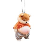 Unique Pearl and Acrylic Flat Pendant Stylish Auto Back Glass Glass Charms Decoration Toy Interior Design Unique Interior Car Decoration