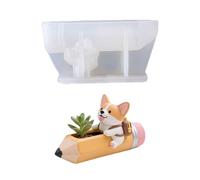 Unique Pencil Dog Shaped Silicone Mold Great for Making Small Plant Holders Jewelry Dishes and Handcrafted Decorations Concrete Planter Mold