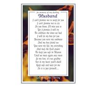 Unique Personalised Grave Card to My Husband V3 - Lightly Religious