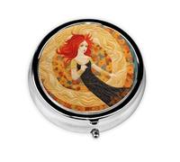 Unique Personalised Pill Box - 7 Days AM PM Travel Pill Box with Full Print - Mini Medicine Organiser Iron Plated Autumn Goddess
