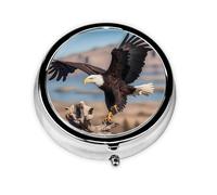 Unique Personalized Pill Box - 7 Day PM Pill Box with Full Print Design - Mini Medicine Organizer with Eagle Taking the Flight