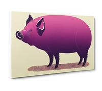 Unique Pig Art Vol.4 Canvas Print | Gallery Wrapped 30mm Frame Wall Art | 30x20 inches | Ready to Hang | Abstract Animals Picture | Living Room Bedroom Lounge Office