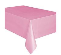 Unique Plastic Rectangular Tablecloth Solid Lovely – 137×274 cm, Durable, Pink, 1 Count