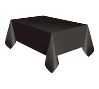 Unique Plastic Table Cover, Black, 1.37 x 2.74m
